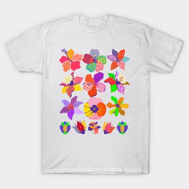 Petals Pattern T-Shirt by Megaluxe 